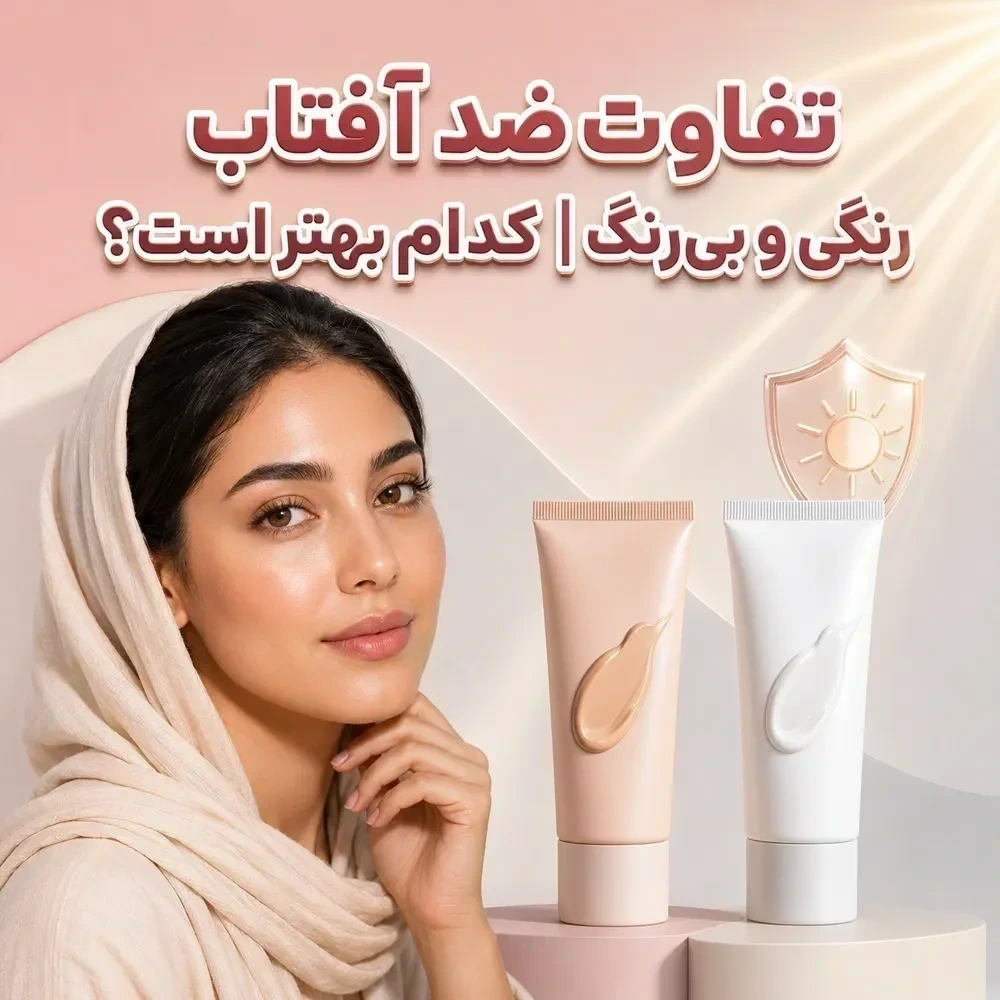 تفاوت ضد آفتاب رنگی و بی رنگ🌞【رنگی خوبه یا بی رنگ؟】